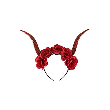 Stirnband mit Hörnern rot