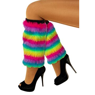 Beinstulpen plüschigen Regenbogen