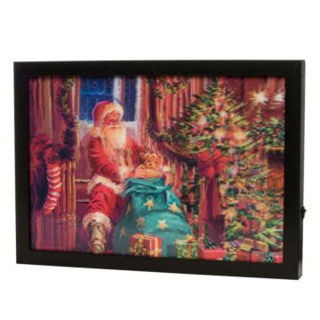 Rahmen 3d führte Leinwand Weihnachtsmann
