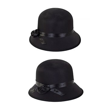 Hut Charleston lady Schwarz