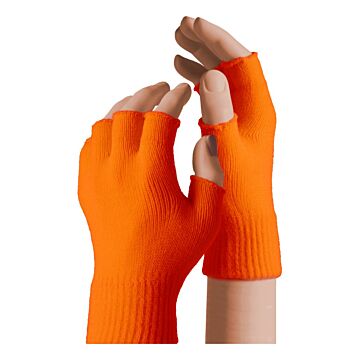 Fingerlose Handschuhe fluoreszierend orange für Kinder