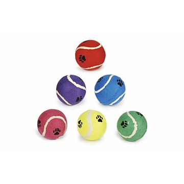 Hundespielzeug Tennisball mit Pfotenaufdruck groß 