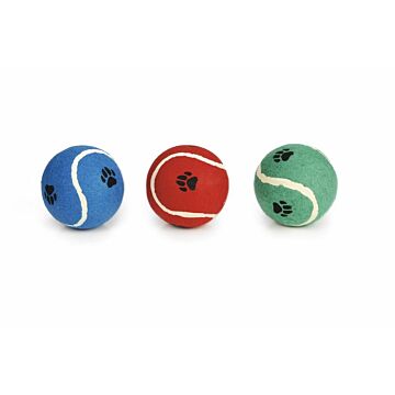 Hundespielzeug Tennisball mit Pfotenaufdruck Jumbo Ø12 cm