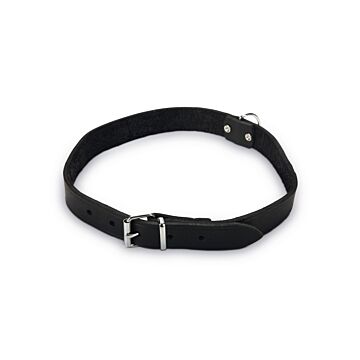 Beeztees Halsband leer 70cm 25mm zwart