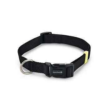 Beeztees Nylon halsband uni zwt 48-70x25cm