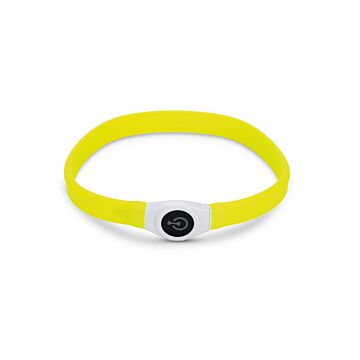 Leuchtkragen + USB gelb - verstellbar - BEEZTEES