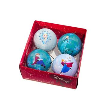 Frozen Weihnachtskugeln box plastik Ø 7.5 cm 4 Stücke - KURT S ALDER