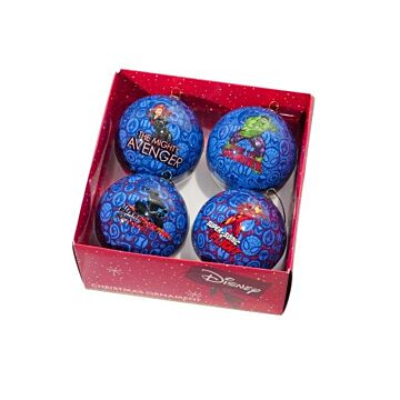 Avengers Weihnachtskugeln box plastik Ø 7.5 cm 4 Stücke - KURT S ALDER