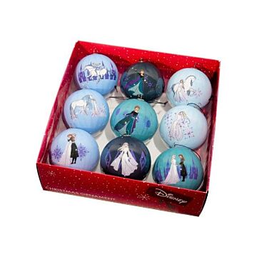 Frozen Weihnachtskugeln box plastik Ø 7.5 cm 9 Stücke - KURT S ALDER