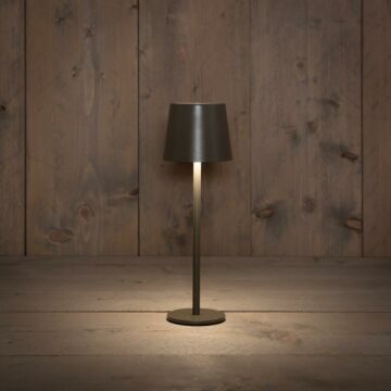 Kabellose LED-Tischlampe grau 9 x 26,5 cm 