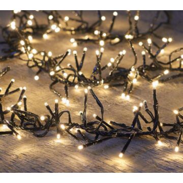 Cluster Lights 1536L/9M LED Warmweiß - 4M String Schwarz