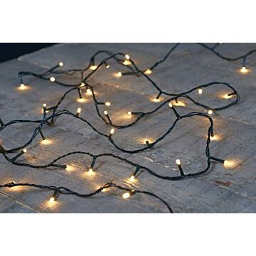 PREMIUM LED 80L/8M LED WARMWEISS - 10M LAUFKABEL SCHWARZ - BI-BUI - / IP44 TRAFO ON / 8/16H TIMER /
