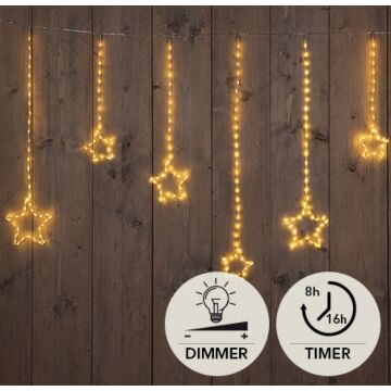Weihnachtslichter Sternvorhang 364 LED 200 x 80 cm