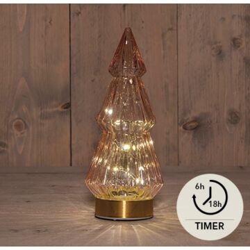 Glasbaum 10LED rosa 23,5 cm - Anna's Kollektion