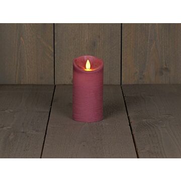 LED Kerze rustikal bewegliche Flamme antik rosa 15 cm - Anna's Collection