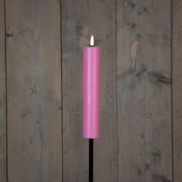 Fackel 3D Solar mit Docht rosa auf Stecker 76 cm