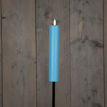 Fackel 3D Solar mit Docht blau auf Stecker L 76 cm