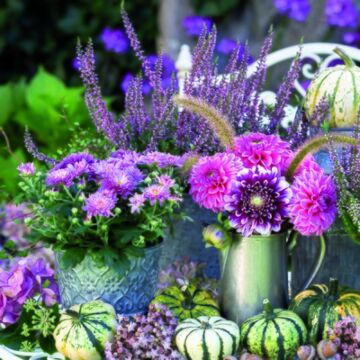 Outdoor Leinwand Blumen h58b58cm