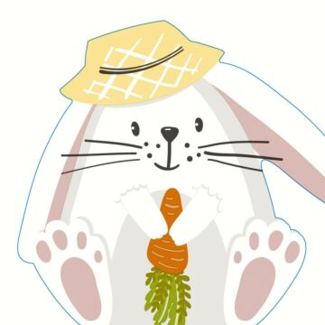 Ostern Serviette Kaninchen Silhouette 33 cm