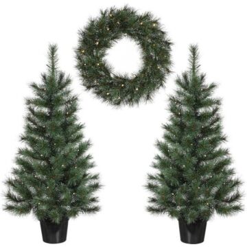 Set Weihnachtsbaum und Kranz Glendon - BLACK BOX