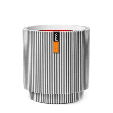 Blumentopf Vase zylinder groove elfenbein Ø 36 cm - Capi