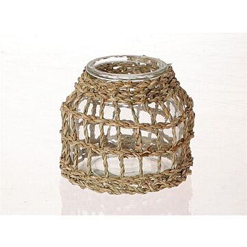 Theelicht quadratisch jute Ø 12 cm - HBX