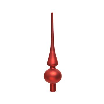 Piek Glas matt Weihnachtsrot 26 cm - Decoris