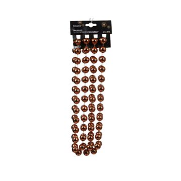Perlengirlande xxl Kunststoff espresso braun 270 cm - Decoris
