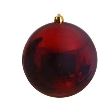 Weihnachtskugel shiny Ochsenblutrot