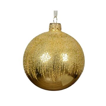 Weihnachtskugel Glas deco hell Gold Ø 8 cm - Decoris