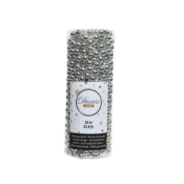 Kunststoff-Perle Girlande Silber