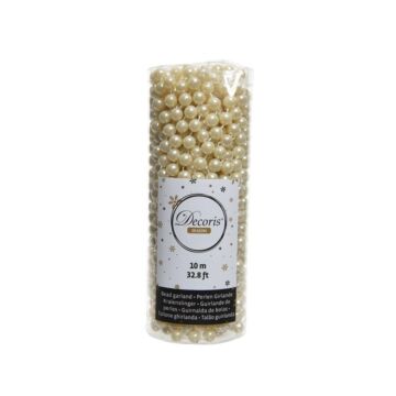 plastic bead garland cream