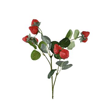 Kunstbranche Erdbeere 69 cm