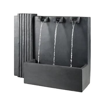 Moderner Brunnen mit 3 Strahlen anthrazit 72 cm - Lumineo