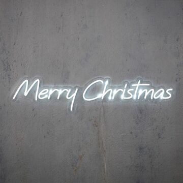 Neonlicht Merry Christmas weiß 94 cm -Luca Lighting