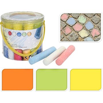 SIDEWALK CHALK 11 cm 15STS IN BUCKET