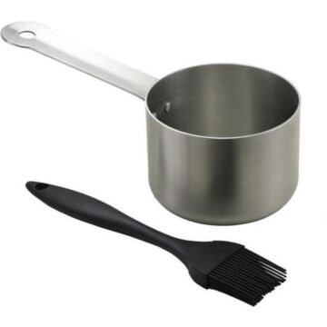 Barbecook Edelstahl Topf mit Pinsel