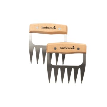 Barbecook Fleischkrallen – Edelstahl mit holzgriff – 2er-Set