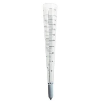 Regenmeter Plexiglas/aluminium 100 mm H30,5Xø4cm