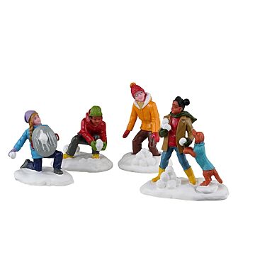 Lemax Snowball Battles, set of 4