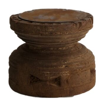 DIJK Candlestick Holz d16h12cm natürlich