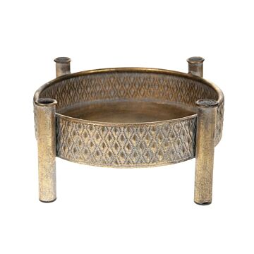 Tray kaarshouder goud 14 cm - Dijk Natural Collections