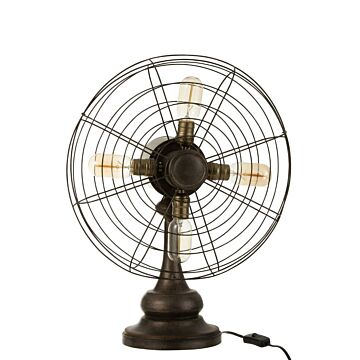 Lampenfächer Metall braun 56 cm
