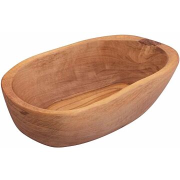 Schaal rustique olijfhout ovaal 15 cm