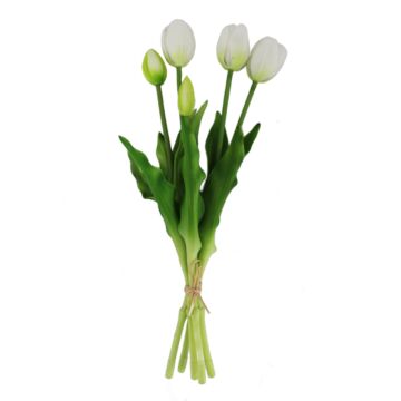 Künstlicher Tulpenstrauß aus 5 Tulpen weiß