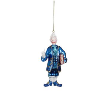 Ornament O.J. Punctuel Glas blau 12 cm - Luville
