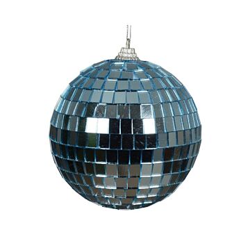 Weihnachtskugel Disco Spiegel eisblau Ø 10 cm - Decoris