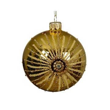 Weihnachtskugel Glas deco hell Gold Ø 8 cm - Decoris