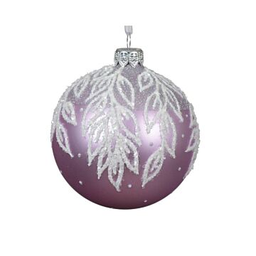 Weihnachtskugel Glas deco schwarz Ø 8 cm - Decoris