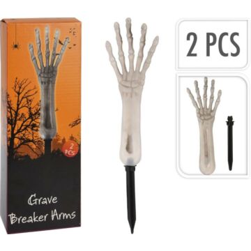 Gartenstab-Skelett Arme 2er-Set